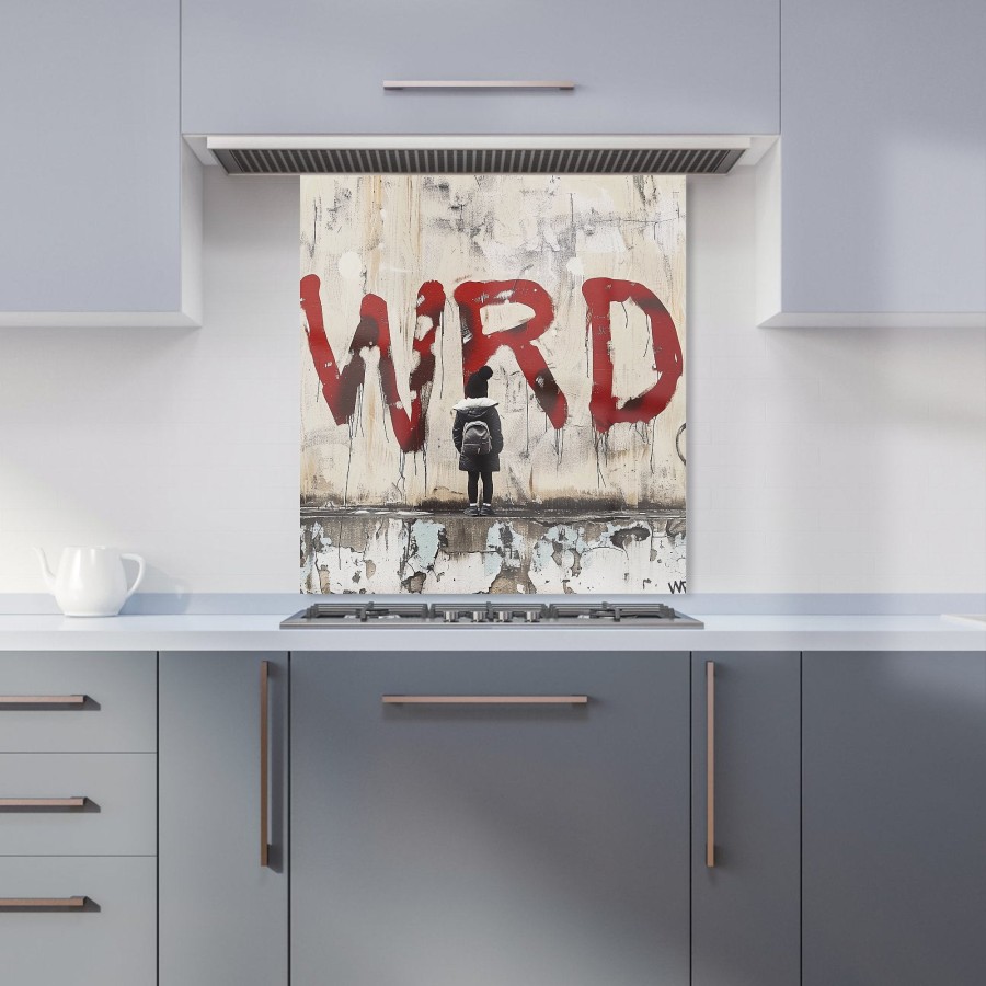 Click to view product details and reviews for Banksy Inspired Warren Reed Designer Kitchen Splashback W600mm X H650mm.