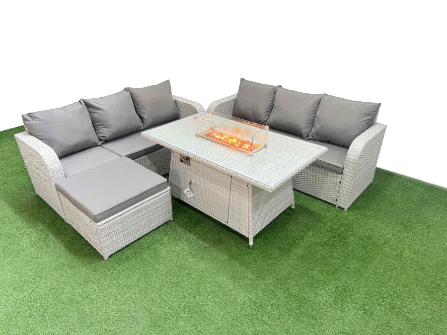Click to view product details and reviews for Fimous Outdoor Garden Furniture Sets 7 Seater Wicker Rattan Furniture Sofa Sets With Firepit Dining Table High Back Lounge Sofa Big Footstool Light Gr. Click to view product details and reviews for Fimous Outdoor Garden Furniture Sets 7 Seater Wicker Rattan Furniture Sofa Sets With Firepit Dining Table High Back Lounge Sofa Big Footstool Light Gr.