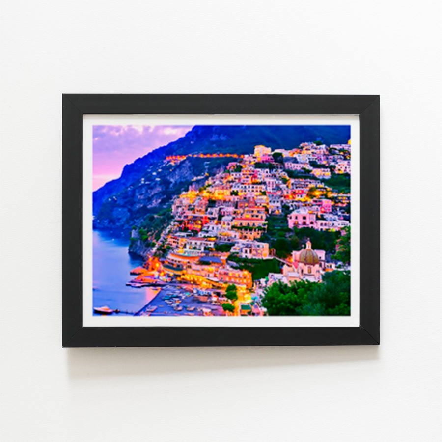 Click to view product details and reviews for Postiano At Dusk Amalfi Coast Italy Art Prints 8 X 10 Black Frame.