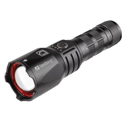Sandberg 420 89 Survivor 1200 Lumen Torch Powerbank 5000mah Ipx4 5 Light Modes Telescopic Zoom 5 Year Warranty