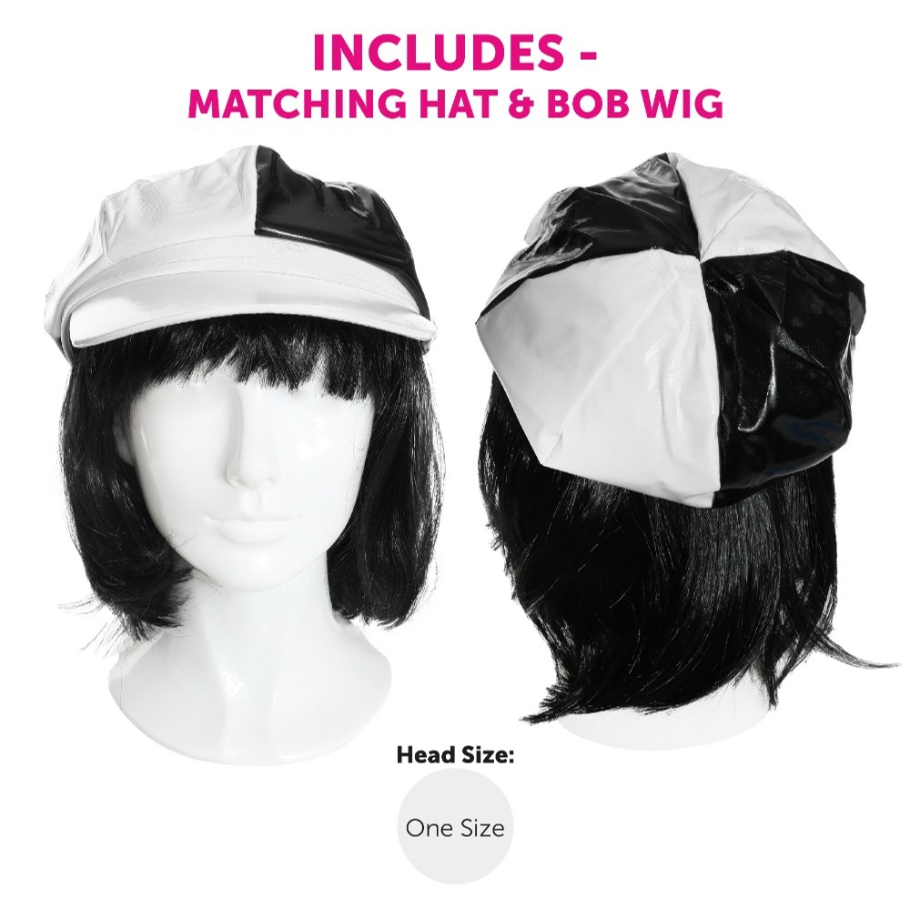 Ladies Black & White 60's Mod Costume