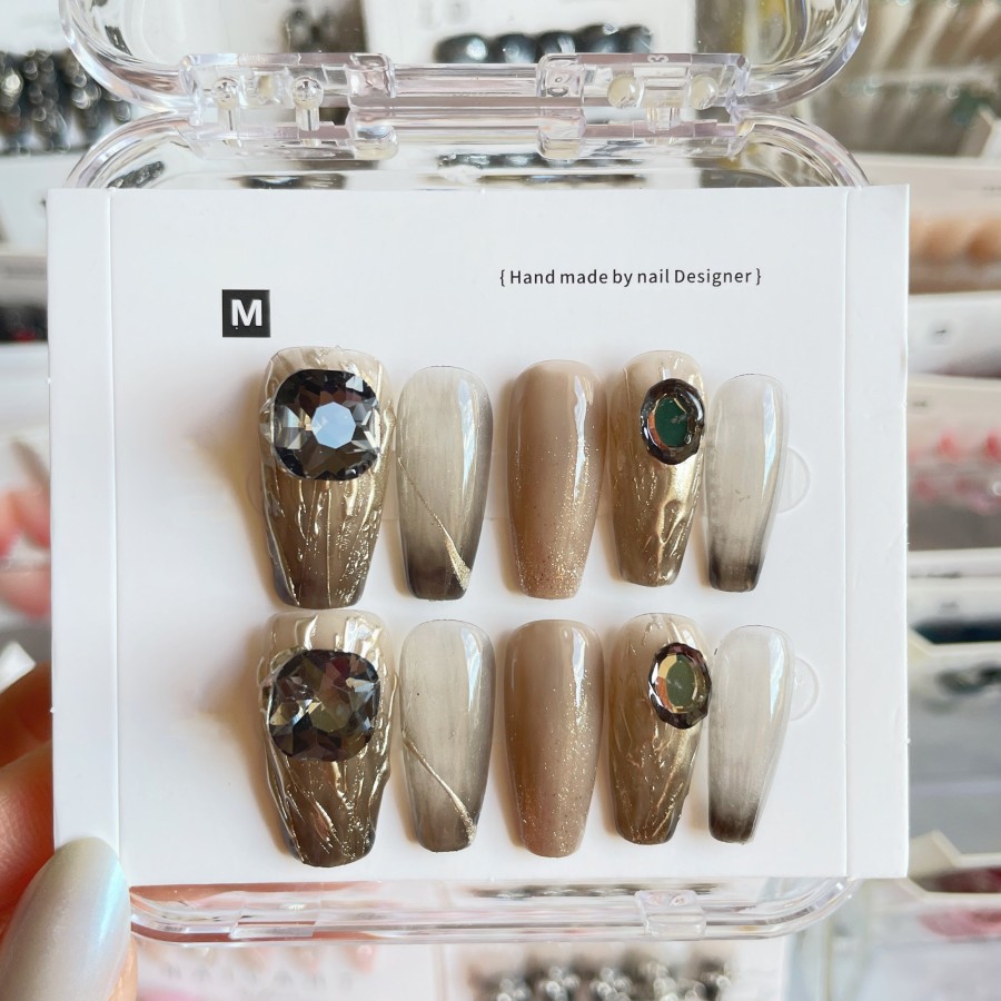 Click to view product details and reviews for B115 Golden Years Press On Nails L.