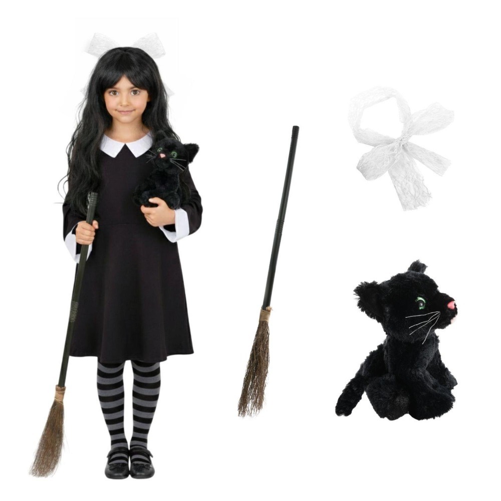 Click to view product details and reviews for Girls Hooky Witch Costume 4 Pcs Collared Dress Broom Cat Toy Hair Bow Xlarge. Click to view product details and reviews for Girls Hooky Witch Costume 4 Pcs Collared Dress Broom Cat Toy Hair Bow Xlarge.