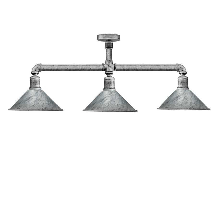 Click to view product details and reviews for Vintage Industrial Water Pipe Ceiling Pipework Pendant Retro Steampunk Lights Uk 3526 Brushed Silver No.