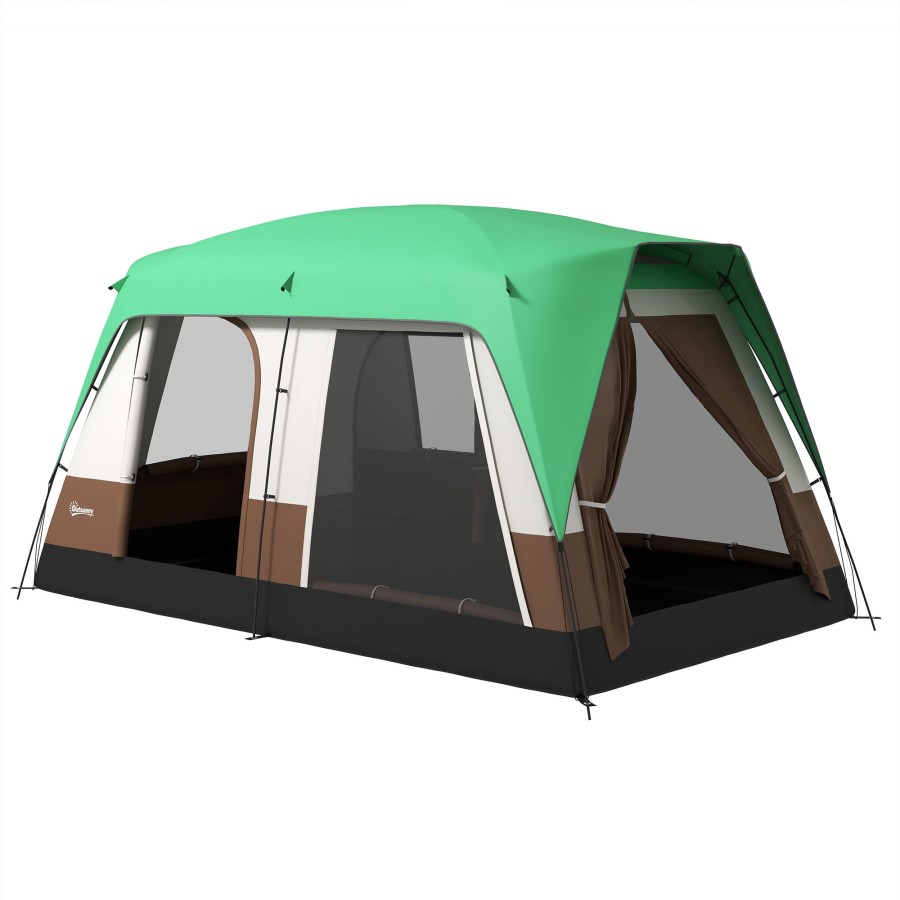 Click to view product details and reviews for Outsunny 7 8 Man Camping Tent 3000mm Waterproof Family Tent With Sewn In Groundsheet And Top Light Hook Portable With Bag For Fishing Hiking Festiv.