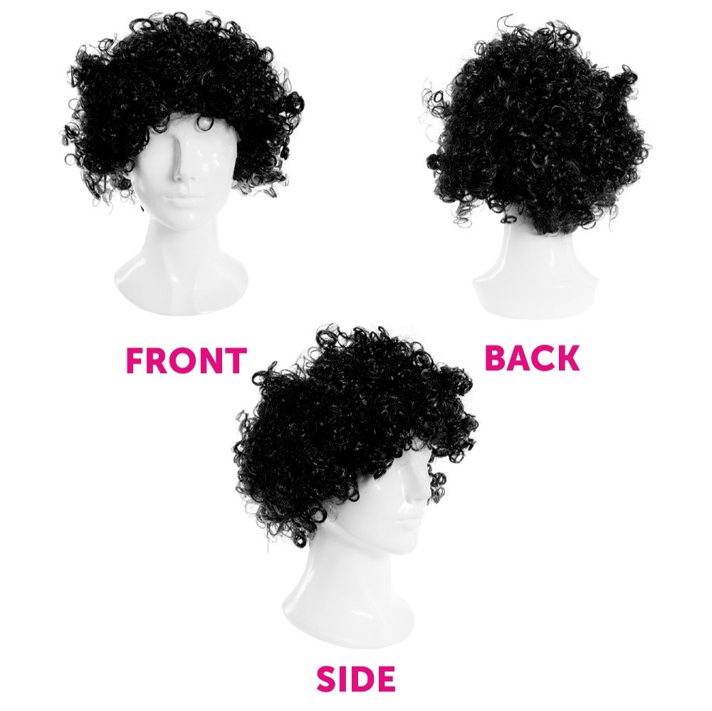 70's Cop Accessories Set with Black Wig