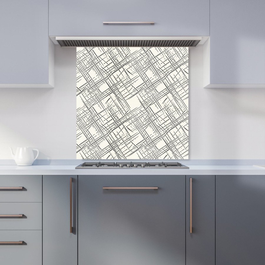 Click to view product details and reviews for Monochrome Distressted Pattern Kitchen Splashback W600mm X H600mm.