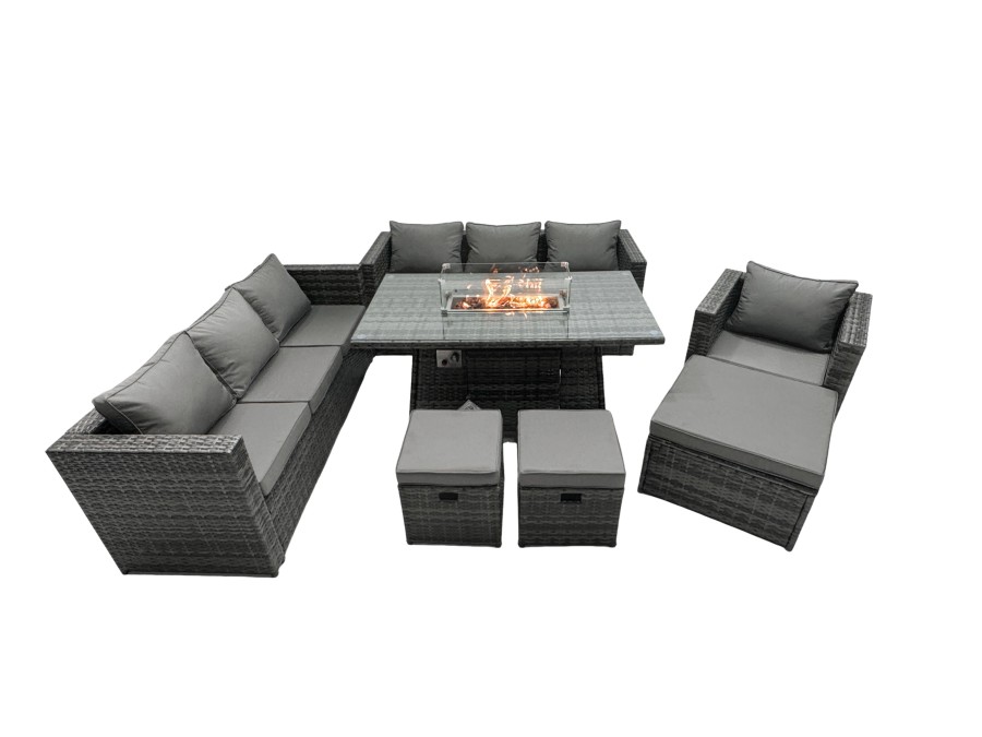 Click to view product details and reviews for Fimous Rattan Garden Furniture Firepit Dining Set 10 Seater Lounge Sofa Table Set With 3 Footstool. Click to view product details and reviews for Fimous Rattan Garden Furniture Firepit Dining Set 10 Seater Lounge Sofa Table Set With 3 Footstool.