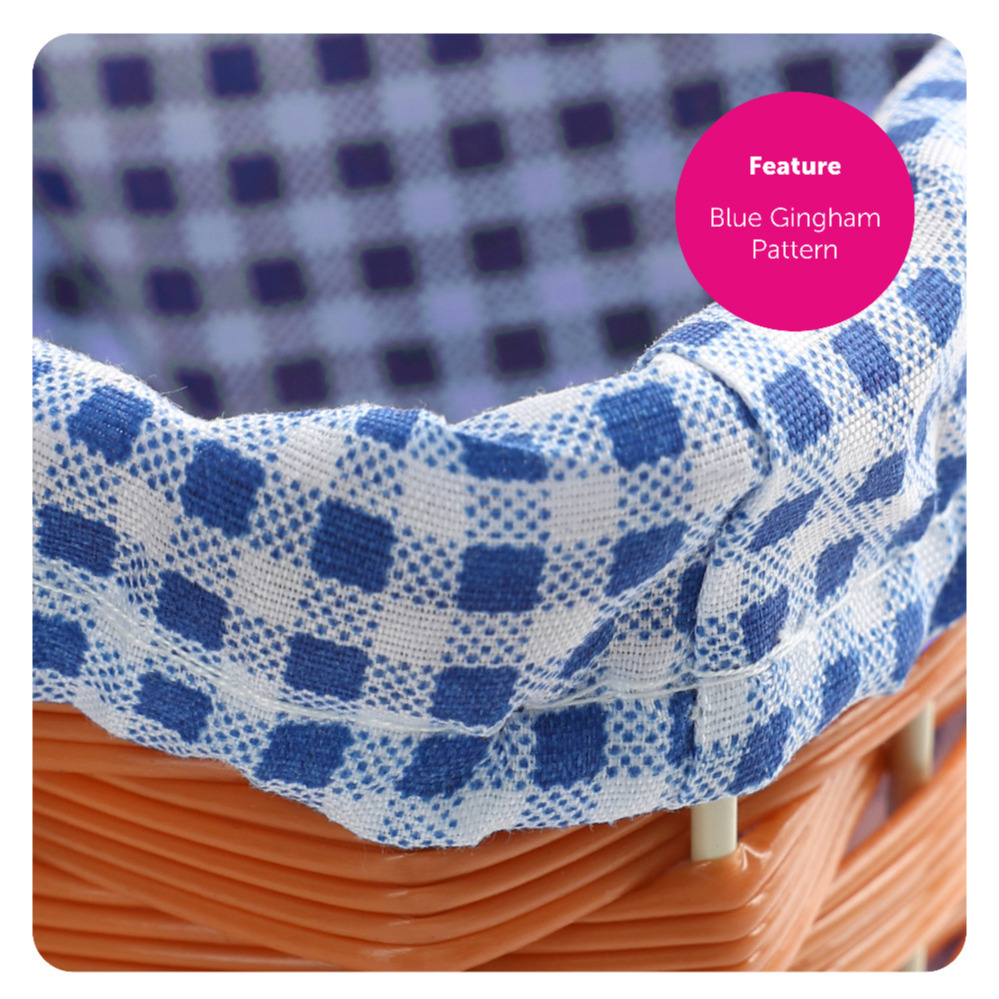 Blue Gingham Basket