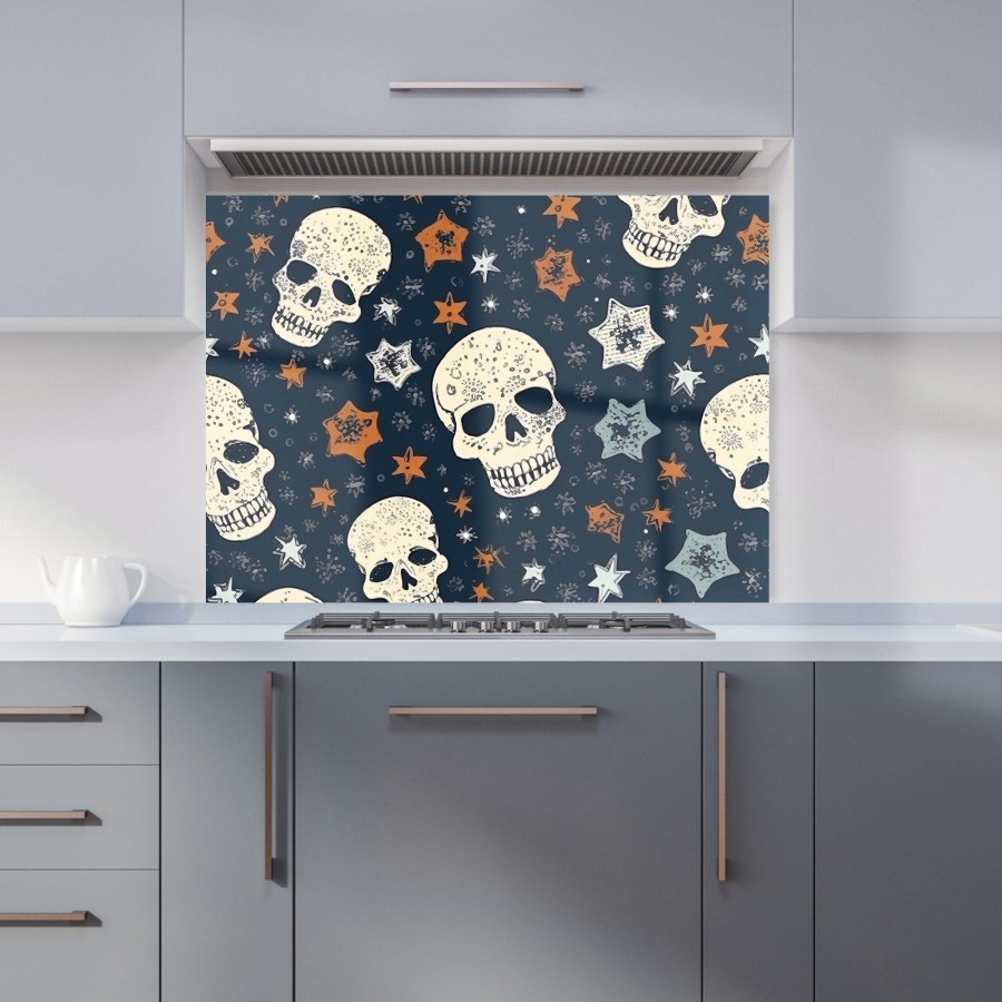Click to view product details and reviews for Skulls And Stars Kitchen Splashback W595mm X H745mm.