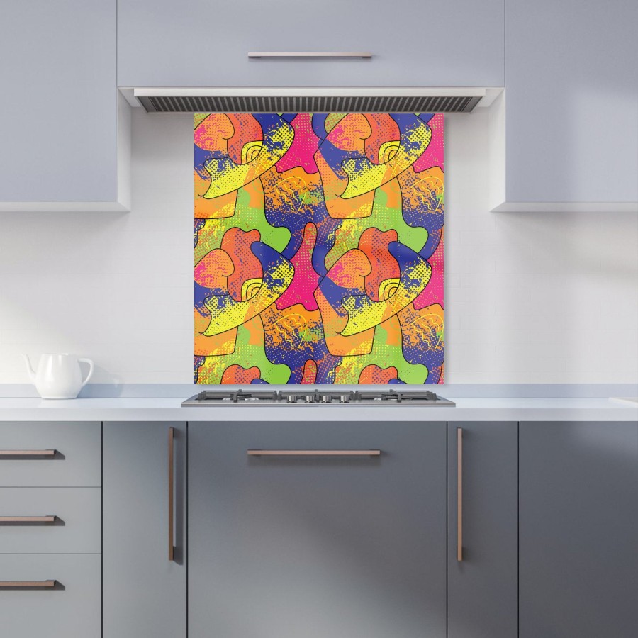 Click to view product details and reviews for Bright Abstract Pattern Kitchen Splashback W600mm X H650mm.