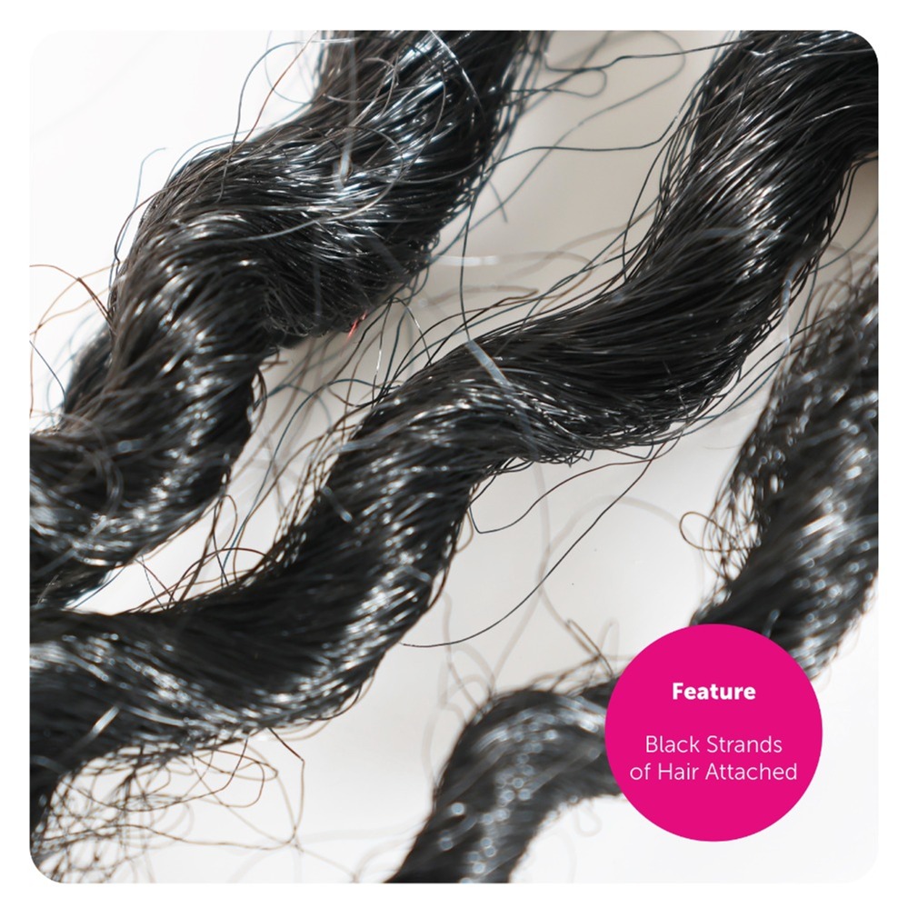 Slash Style Brown Velour Hat with Attached Hair