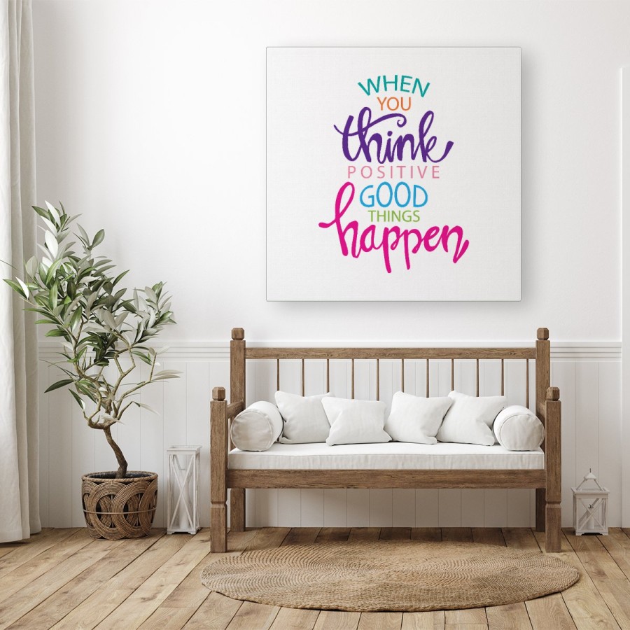 Click to view product details and reviews for When You Think Positive Good Things Happen Canvas Medium 16 X 16.