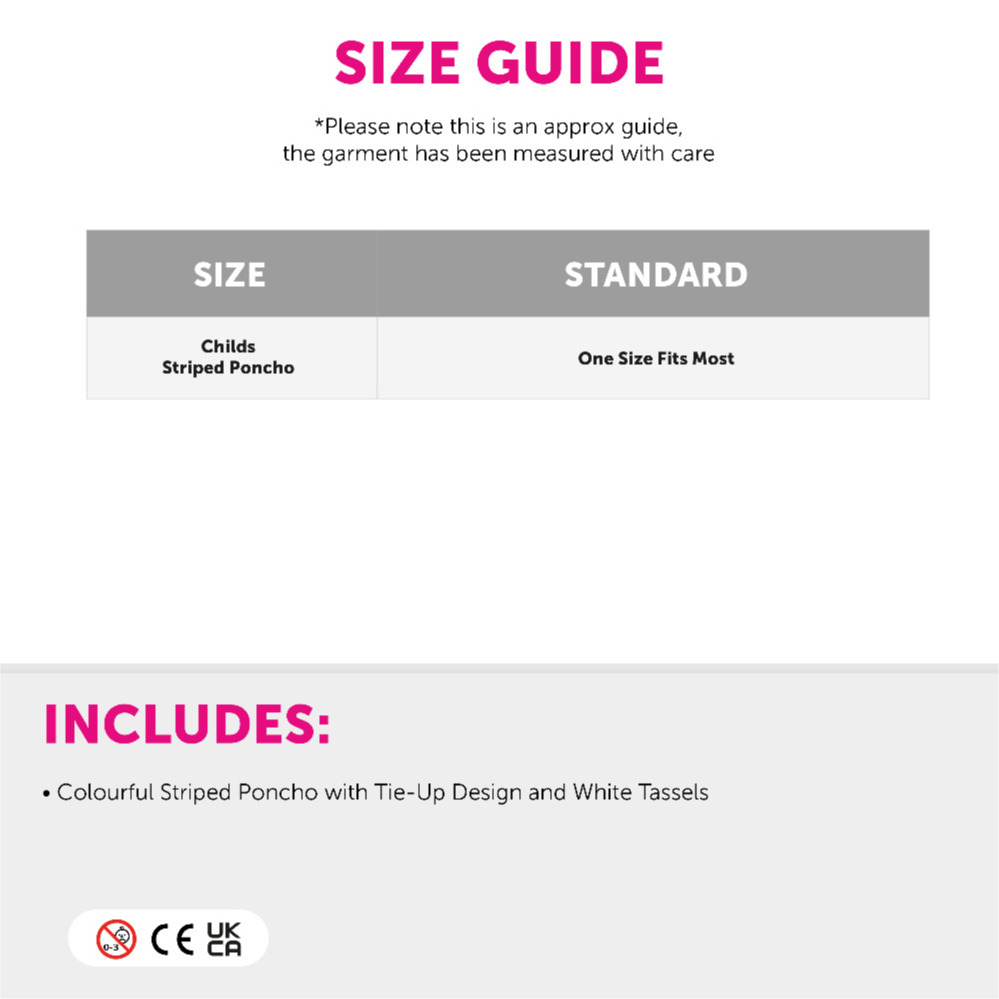 Childs Multicolour Mexican Poncho