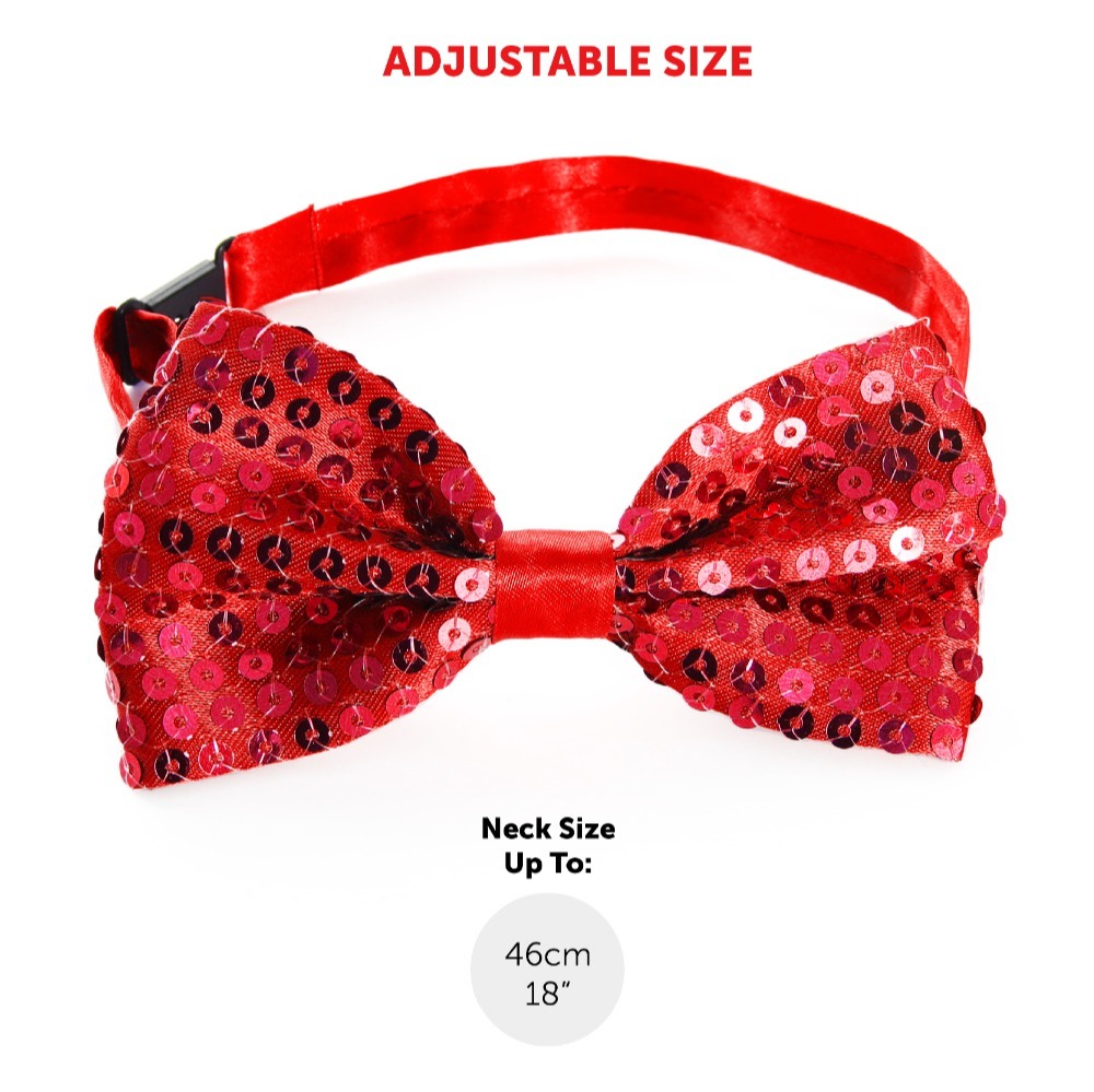 Red Nose Day Set- Red Nose, Afro Wig & Bow Sequin Tie