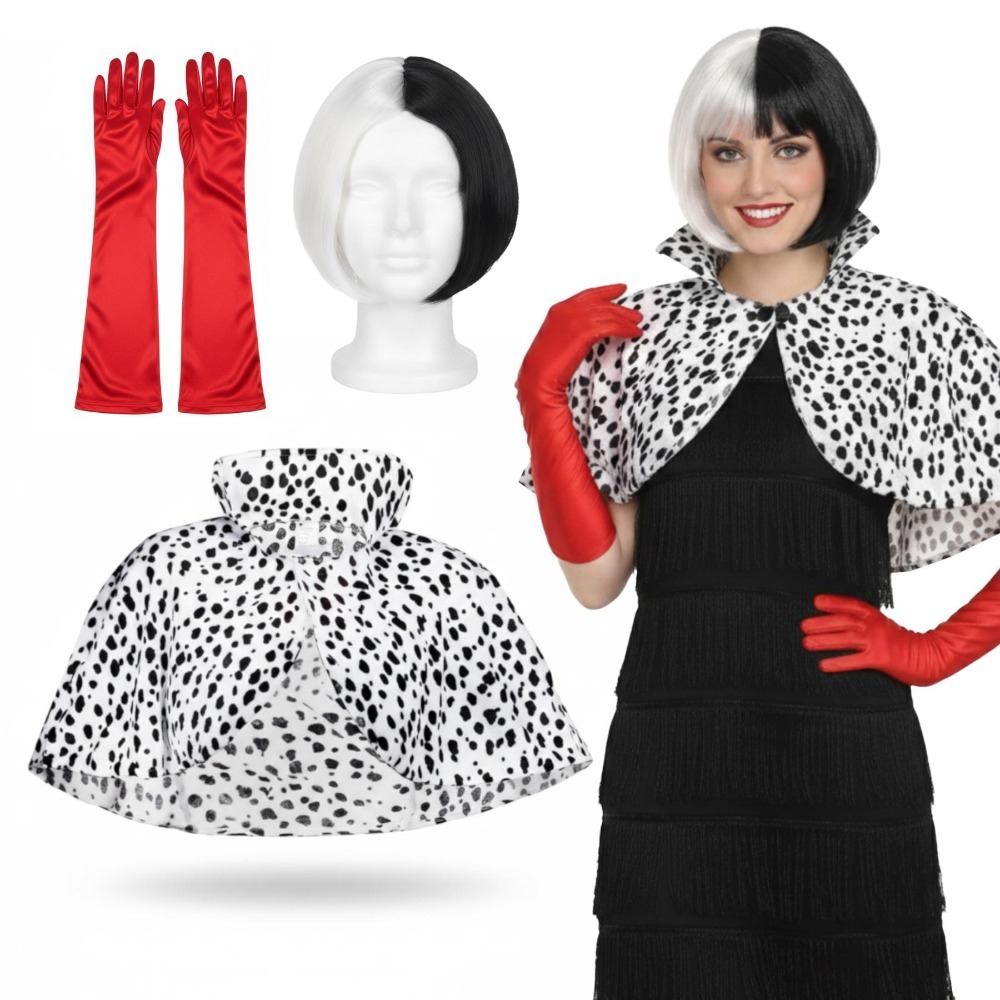 Click to view product details and reviews for Evil Dog Lady Accessory Set 3 Pcs Cape Bob Wig Gloves Standard.