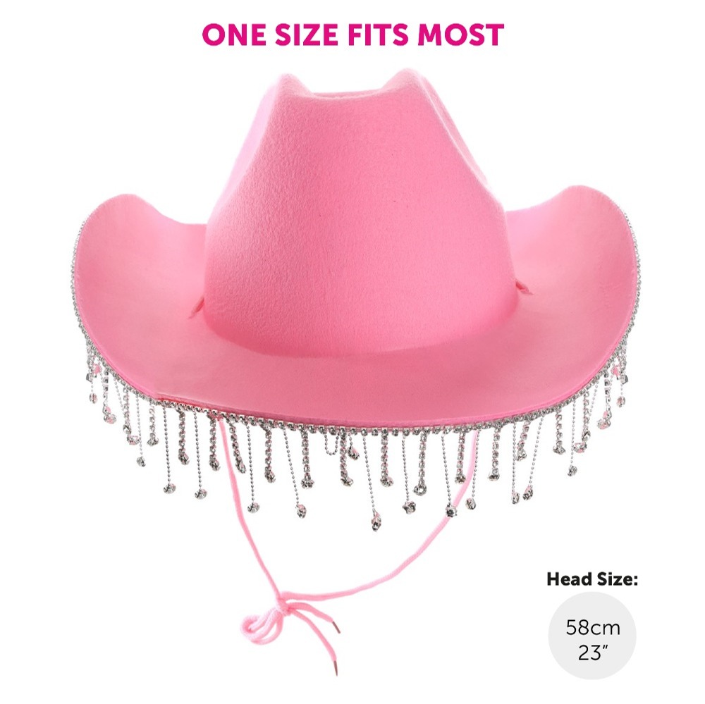 Pink Cowboy Hat with Diamantes & Bandana