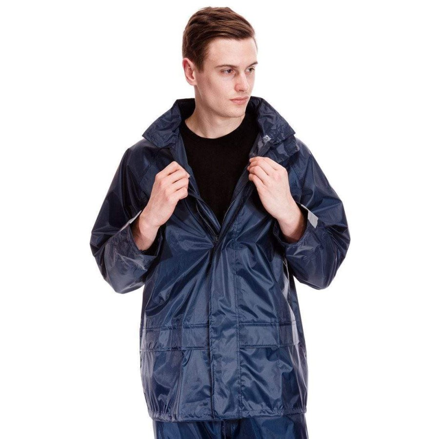 Click to view product details and reviews for Mens Waterproof Jacket Outdoors Rain Over Coat Lightweight Navy S.