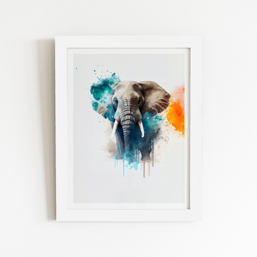 Click to view product details and reviews for Majestic Elephant Splashart Art Prints 12 X 16 Black Frame.