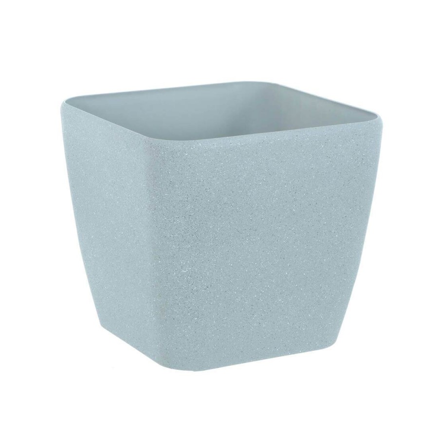 Click to view product details and reviews for Sandstone Effect Square Plastic Plant Pot Outdoor Grey Beige Grey 20cm.