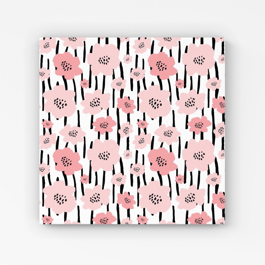 Pastel Pink Flowers Canvas
