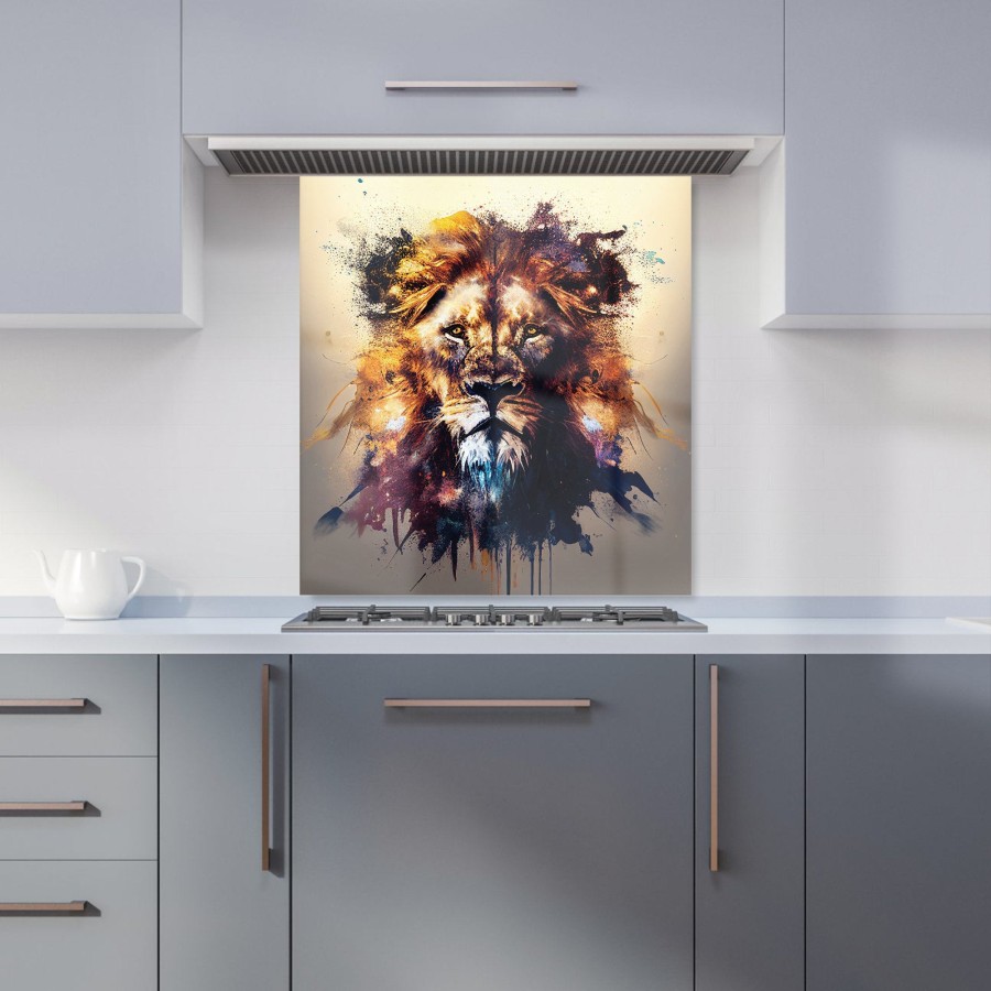 Click to view product details and reviews for Majestic Lion Face Splashart Kitchen Splashback W700mm X H650mm.
