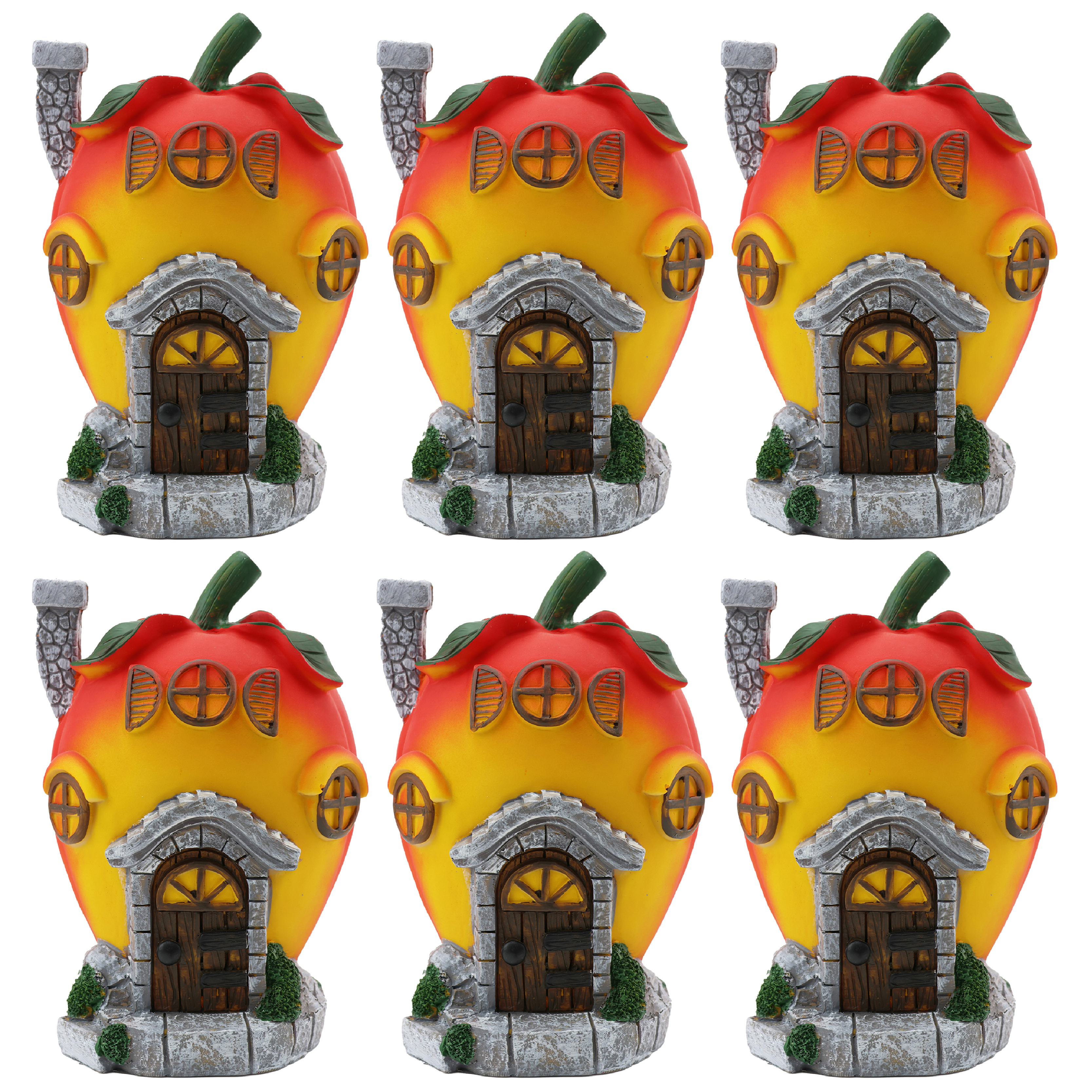 Click to view product details and reviews for Apple Apartment 13x8x20cm Fairy Garden Decor Pack Of 6.