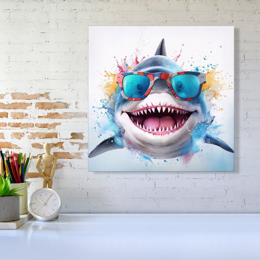 Click to view product details and reviews for Splashart Shark In Glasses Canvas Medium 16 X 16. Click to view product details and reviews for Splashart Shark In Glasses Canvas Medium 16 X 16.