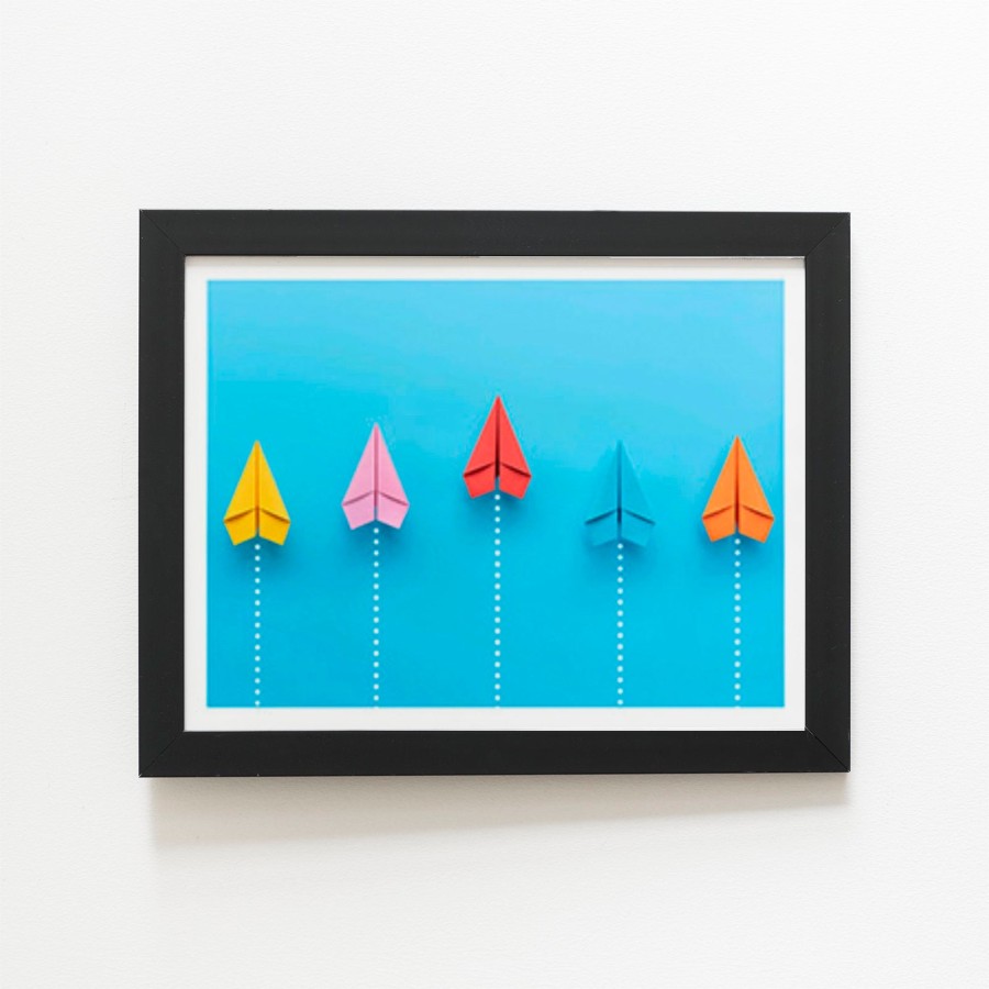 Click to view product details and reviews for Paper Aeroplanes Art Prints 8 X 10 Black Frame.