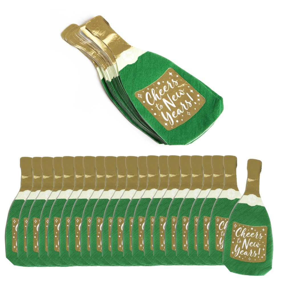 Click to view product details and reviews for Pack Of 20 New Years Champagne Bottle Napkins Pack Of 120.