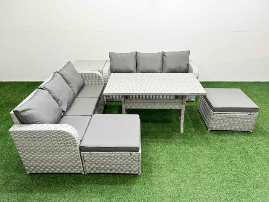Click to view product details and reviews for Fimous Outdoor Garden Furniture Sets 8 Seater Wicker Rattan Furniture Sofa Sets With Rectangular Dining Table High Back Lounge Sofa 2 Big Footstool Si. Click to view product details and reviews for Fimous Outdoor Garden Furniture Sets 8 Seater Wicker Rattan Furniture Sofa Sets With Rectangular Dining Table High Back Lounge Sofa 2 Big Footstool Si.