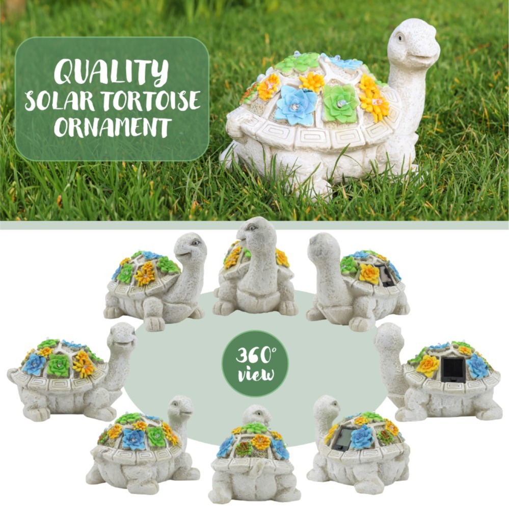 Solar Tortoise Statue (25x14x16cm)