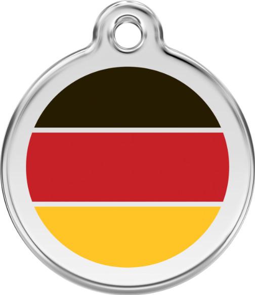 Click to view product details and reviews for Red Dingo Enamel Dog Cat Id Tags German Flag Large.