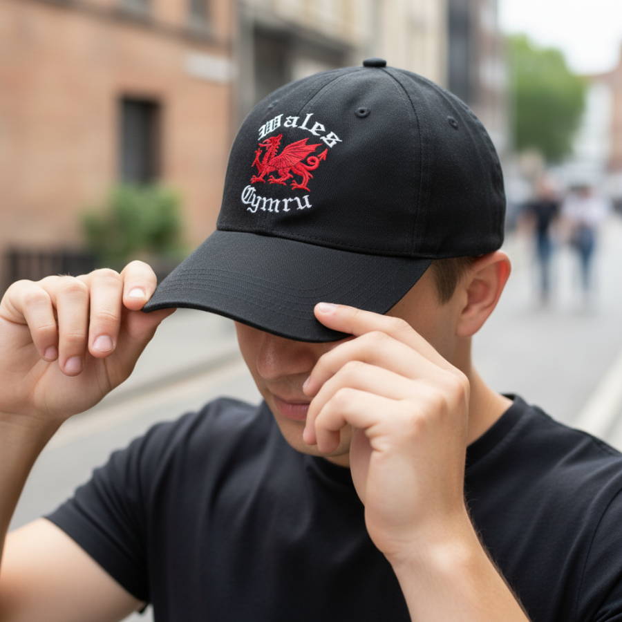Welsh Dragon Baseball Caps Black One Size