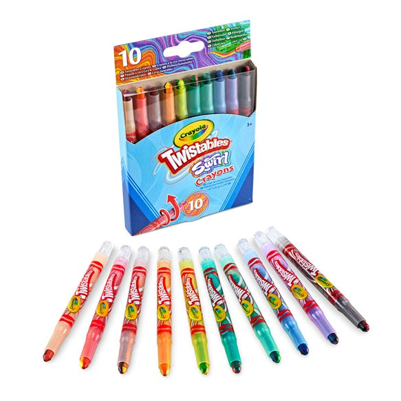 10 Swirl Mini Twistable Crayons