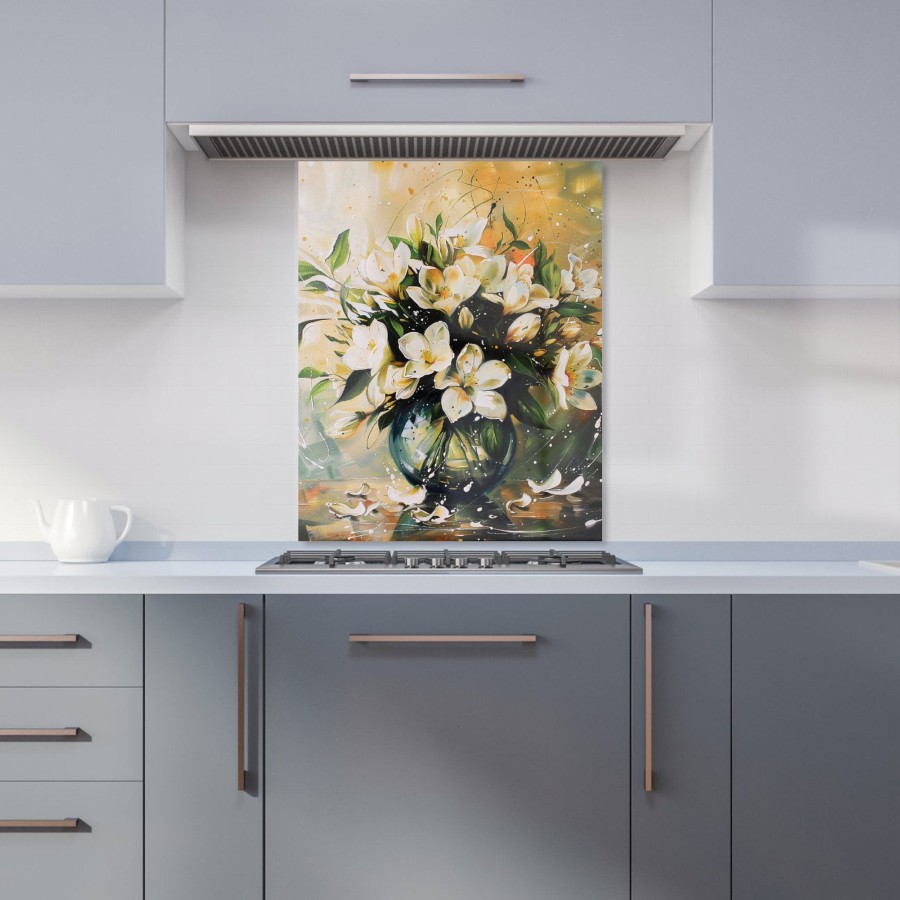 Click to view product details and reviews for Elegant Jasmine Bloom Splash Kitchen Splashback W600mm X H750mm.