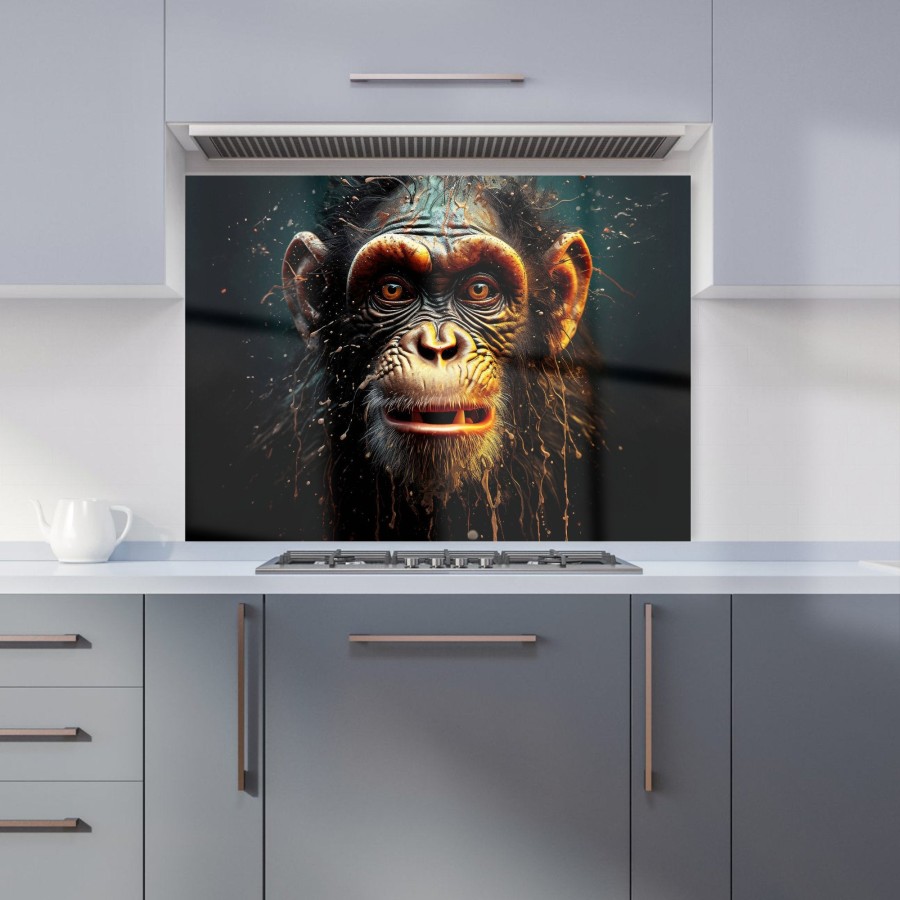 Click to view product details and reviews for Splashart Monkey Face Kitchen Splashback W595mm X H745mm.
