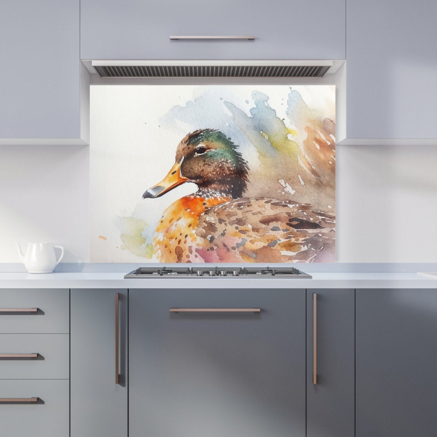 Click to view product details and reviews for Mallard Watercolour Kitchen Splashback W900mm X H650mm.