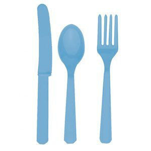 Click to view product details and reviews for Baby Blue Plastic Cutlery Set 24 Piece.