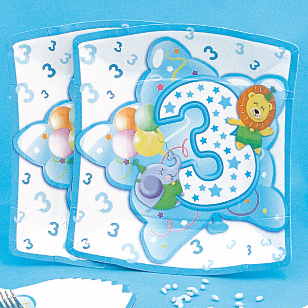Click to view product details and reviews for Baby Boy Plates Square Age 3 19cm 10s.