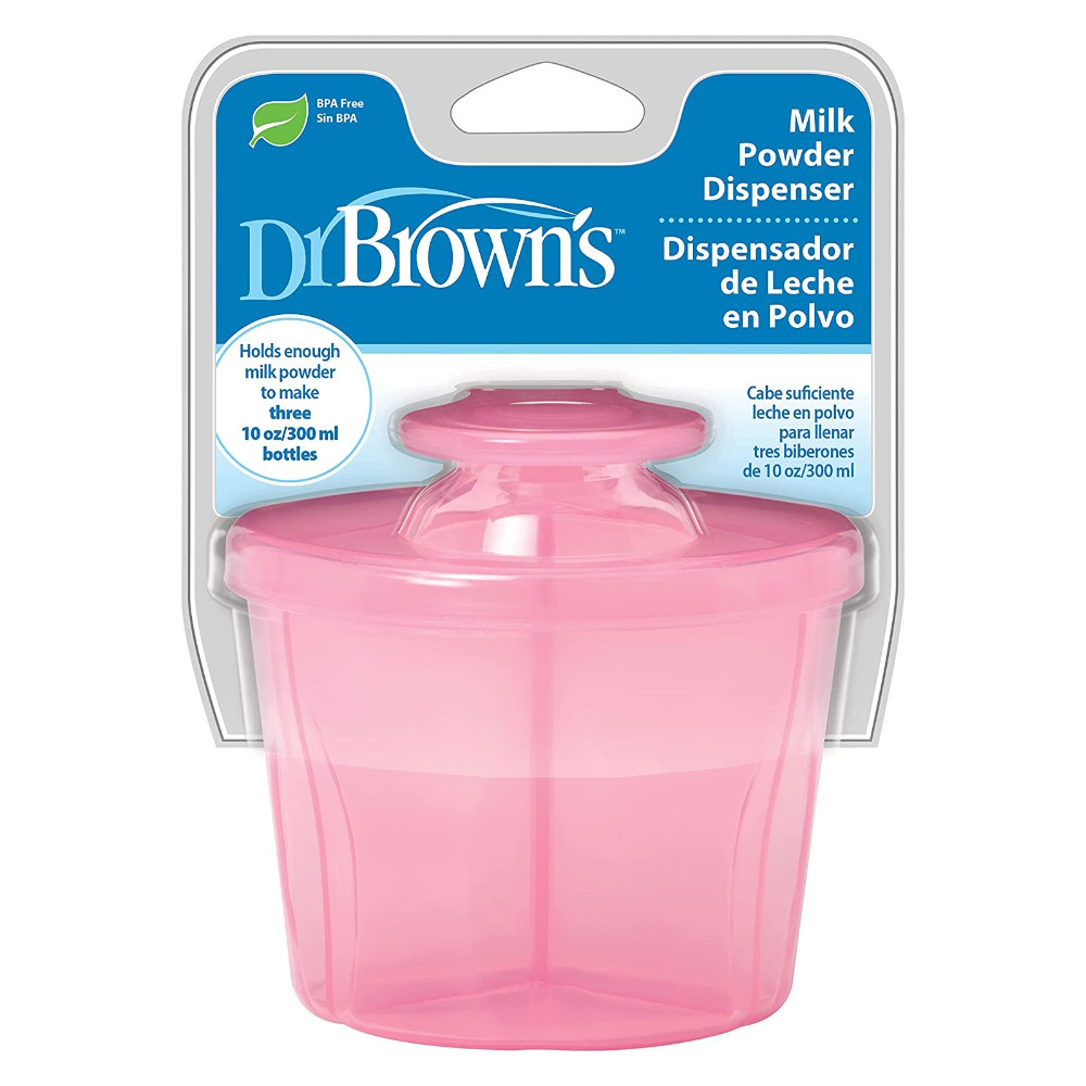Baby Milk Powder Dispenser Feeding Accessory Formula Storage Container BPA Free Pink Dr Brown's
