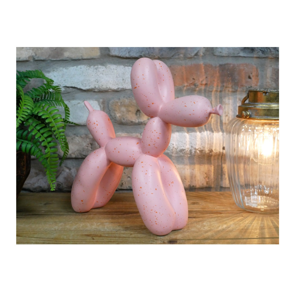 Balloon Dog Large Statue Modern Decor Home Vibrant Resin Sculpture Ornament Peach