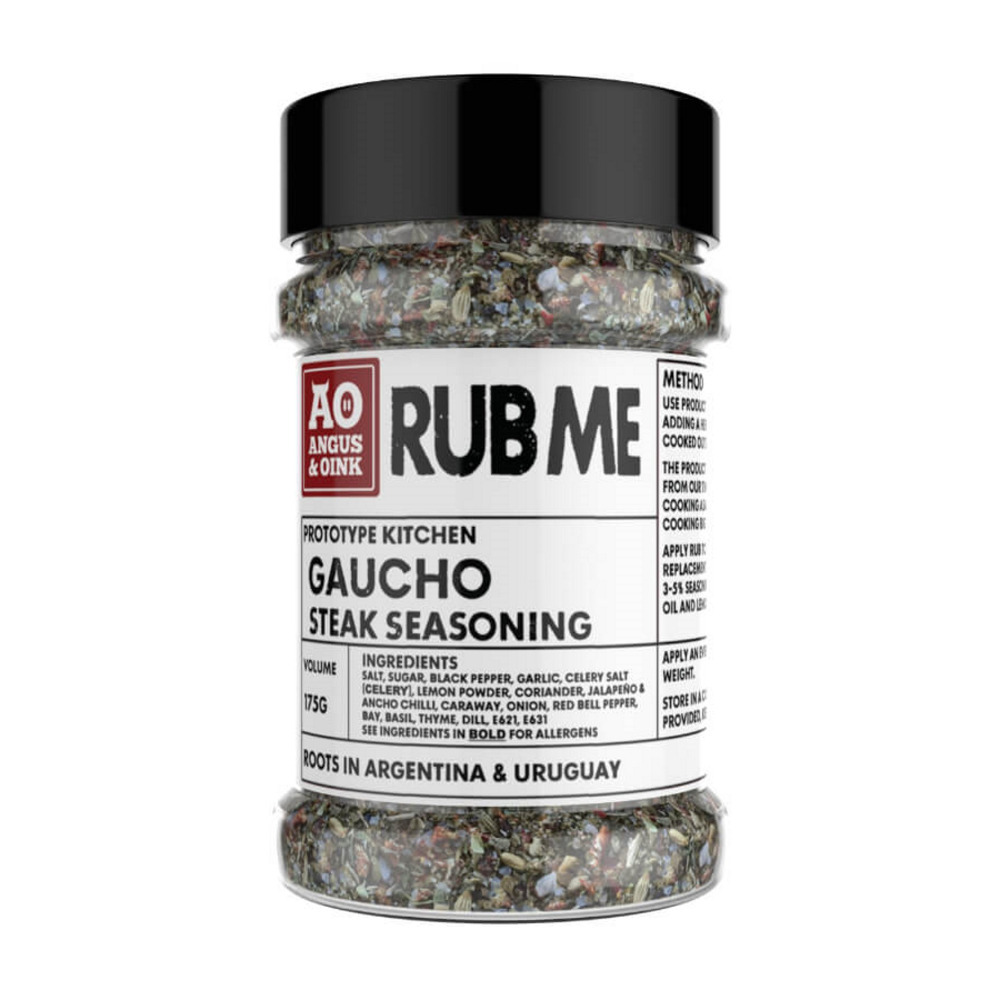 Barbecue Meat Rub Angus & Oink Gaucho Steak Seasoning Vegetables BBQ Seasoning 220g Pot