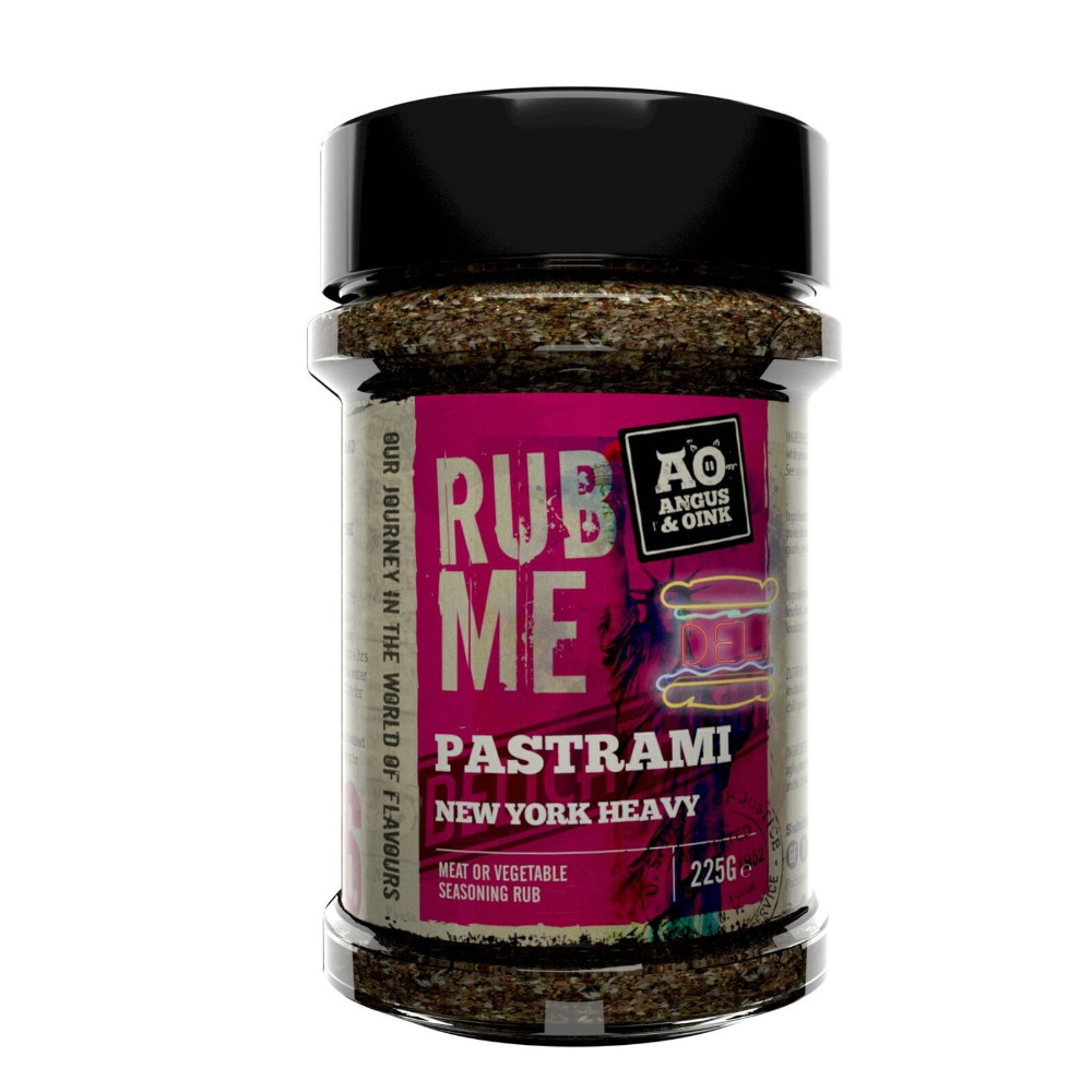 Barbecue Meat Rub Angus & Oink Pastrami New York Vegetables BBQ Seasoning 225g Pot
