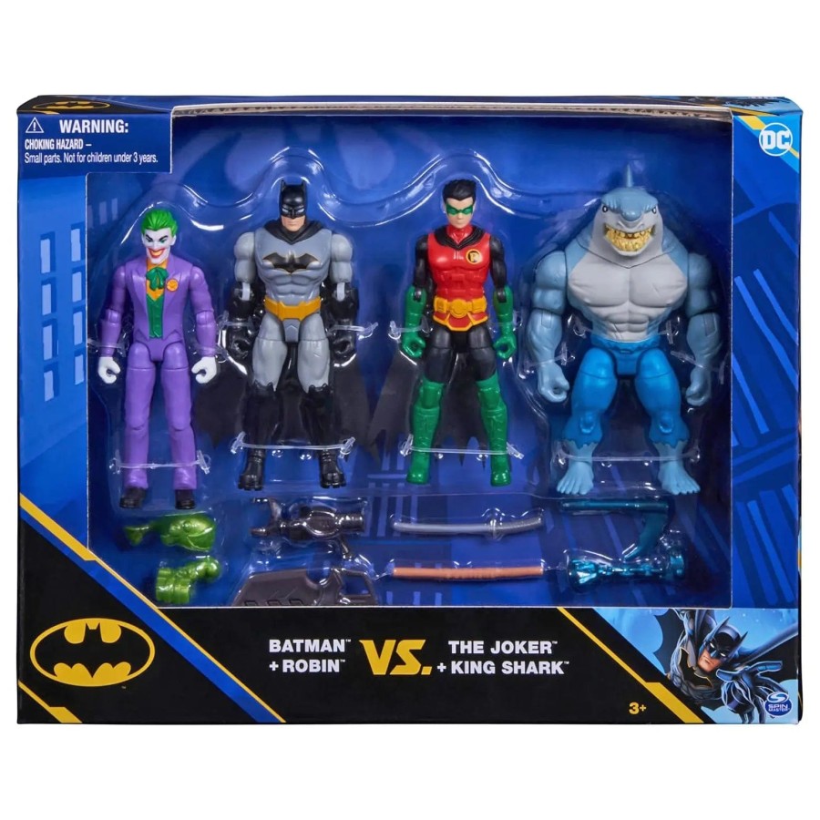Batman & Robin vs The Joker & King Shark Action Figure Pack