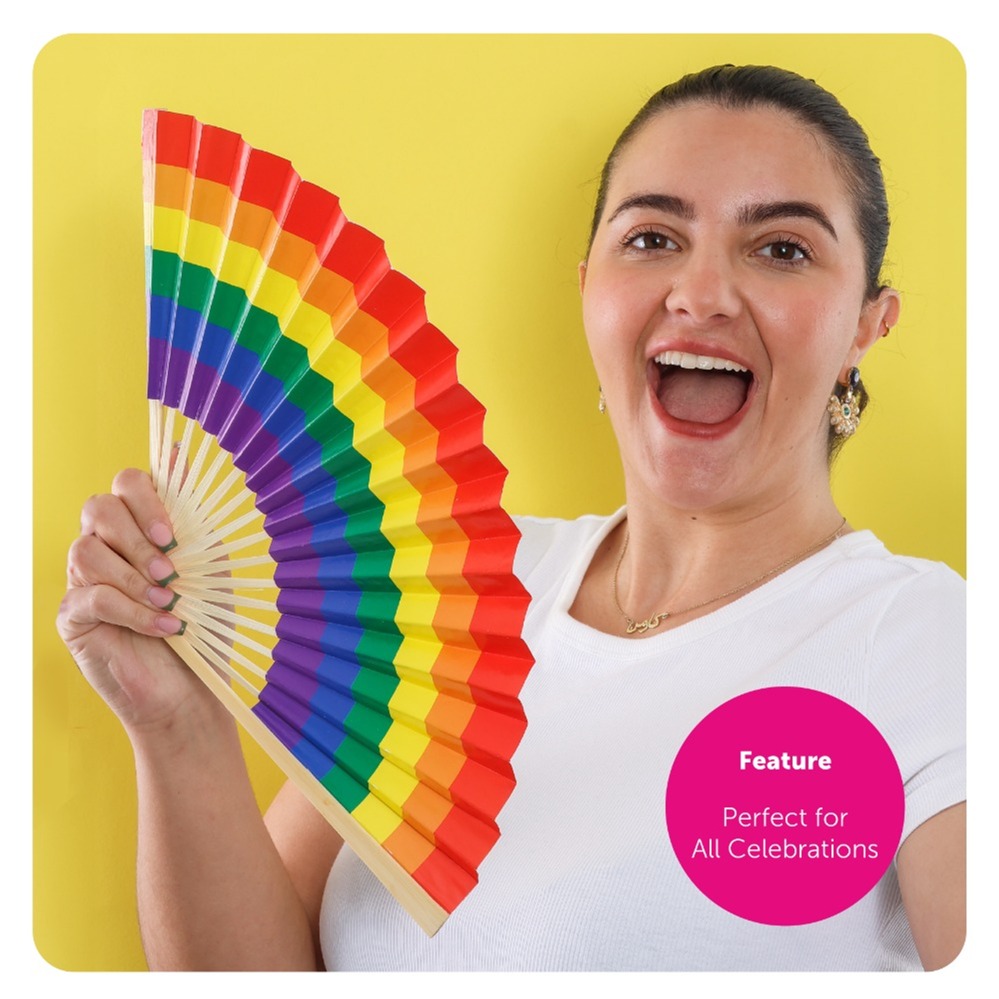 Rainbow Pride Fan