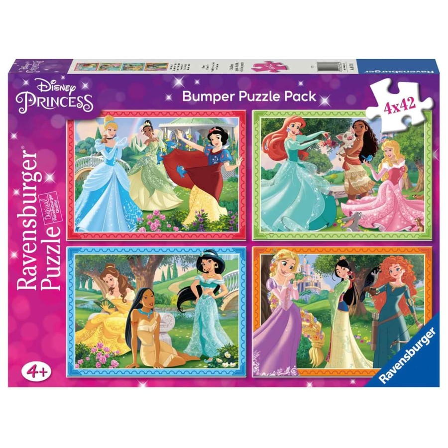 Click to view product details and reviews for Disney Princess Movies Bumper Jigsaw Puzzle Pack 4 X 42 Pieces.