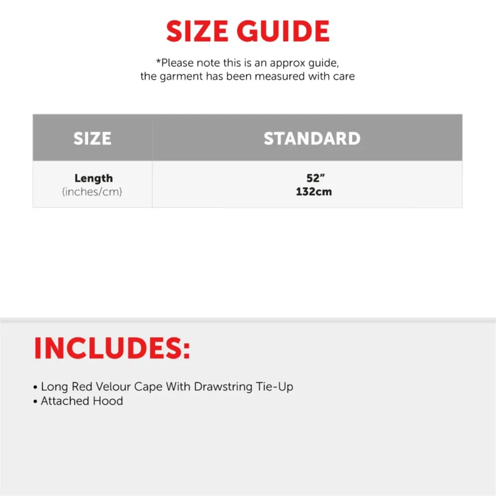 Adults Traitor Costume | 2 Pcs | Red Velour Cape & Lantern