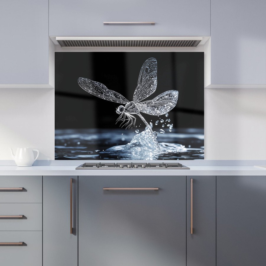 Click to view product details and reviews for Glistening Dragonfly Lift Off Kitchen Splashback W900mm X H650mm.