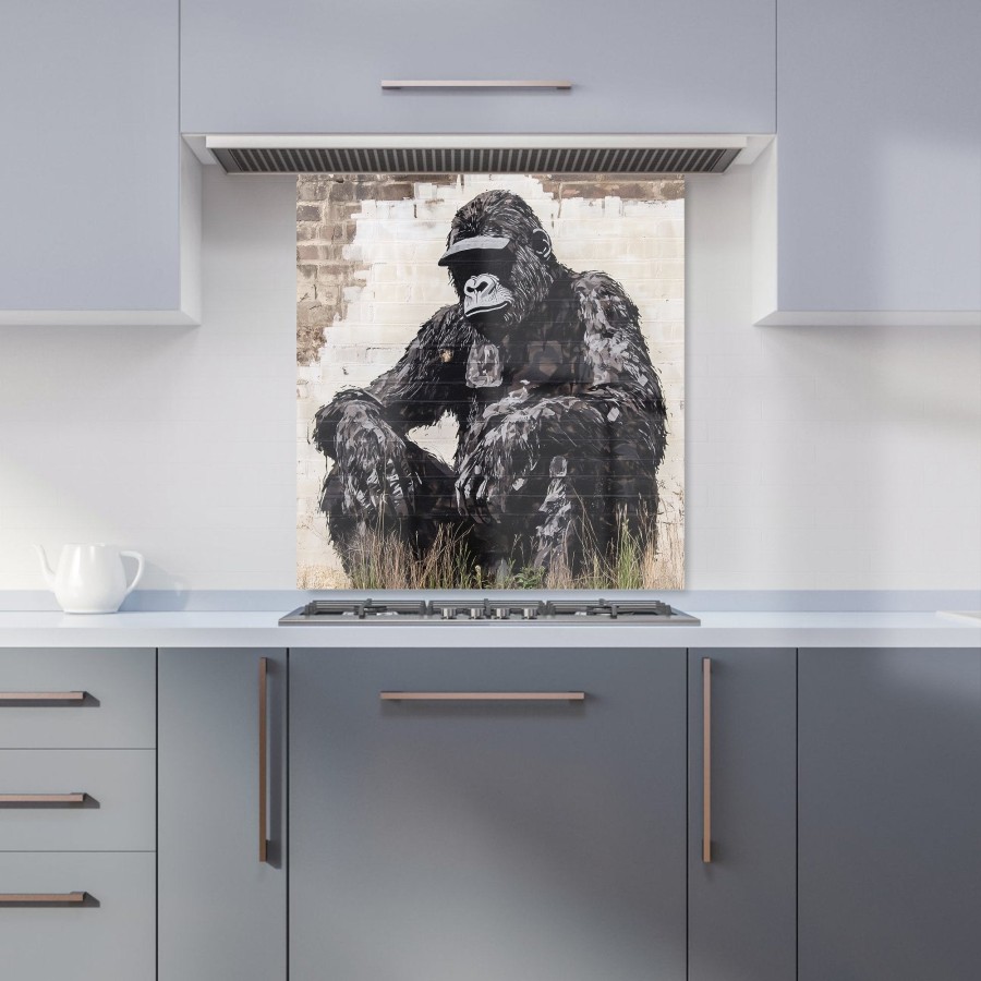 Click to view product details and reviews for Urban Gorilla Banksy Inspired Street Art Kitchen Splashback W700mm X H650mm.